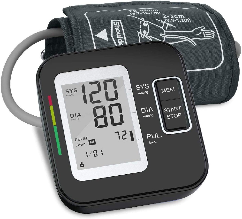 Blood Pressure Monitor-Automatic Upper Arm Blood Pressure Machine Cuff Kit with Large Display,Irregular Heartbeat & Hypertension Detector,120 Sets Memory